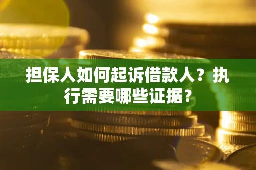 济南担保人如何起诉借款人？执行需要哪些证据？
