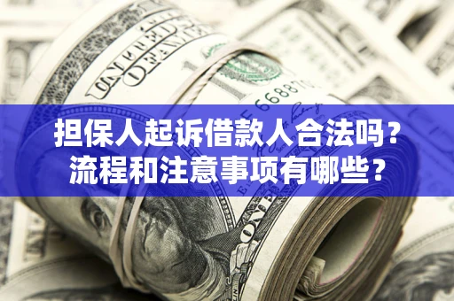 济南担保人起诉借款人合法吗？流程和注意事项有哪些？