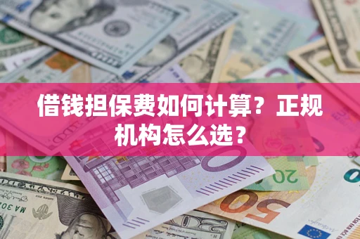 济南借钱担保费如何计算？正规机构怎么选？