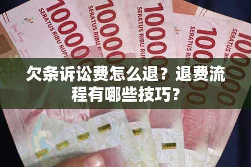济南欠条诉讼费怎么退？退费流程有哪些技巧？